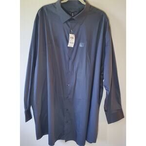 NWT Alfani Mens Tall Dress Shirt Size 20 35/36 Gray Button Up Business Casual